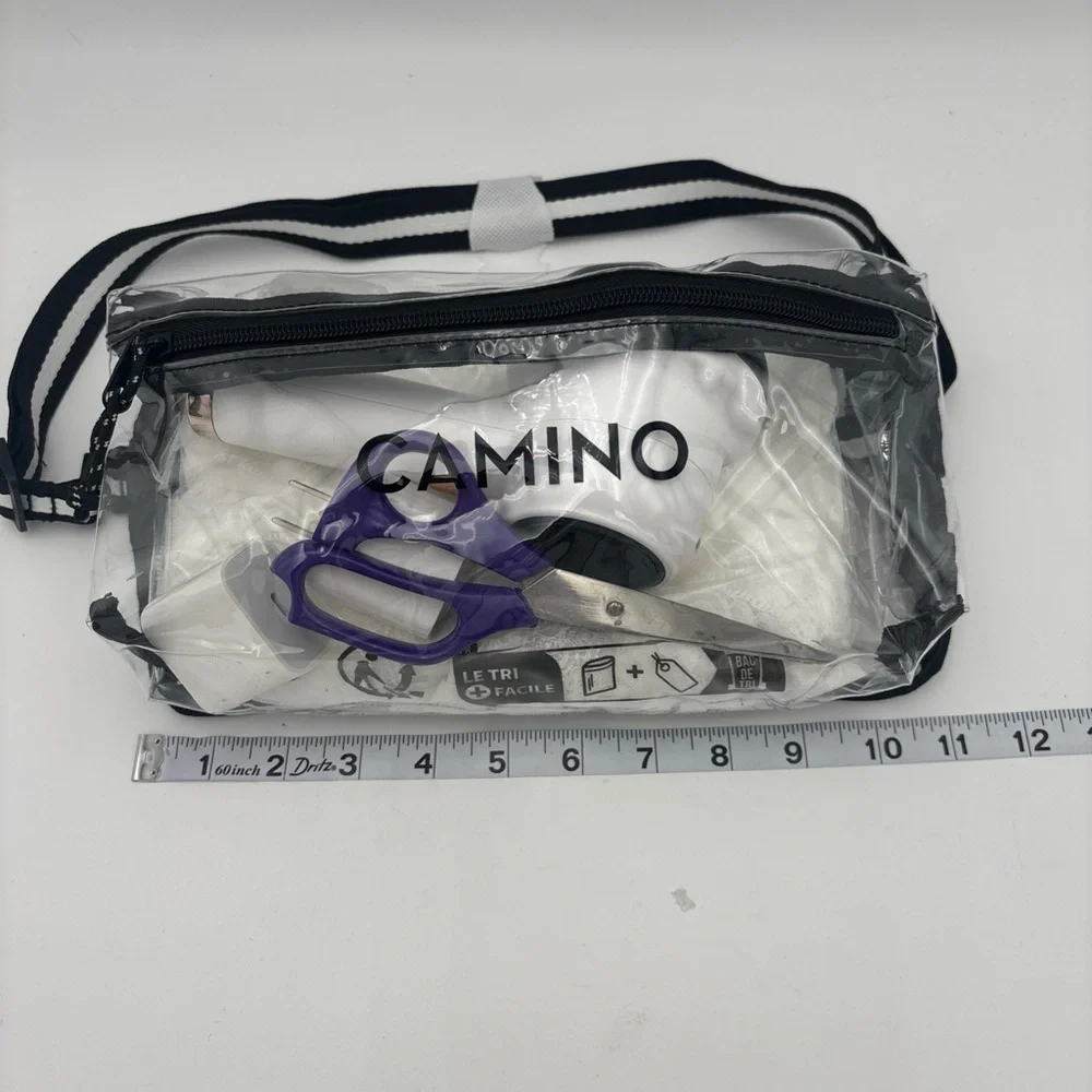 CAMINO‎ Black and Gray Cosmetic Bag with Transparent Design